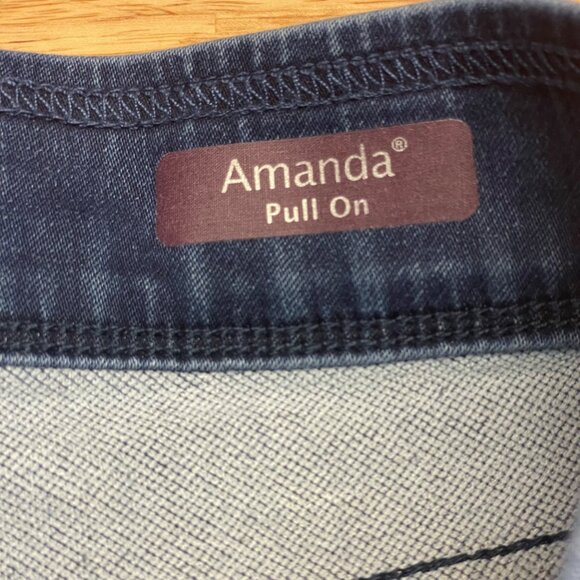 Gloria Vanderbilt Amanda Womens Pull On Slimming Jeans NWT Large Short Slim Leg - Picture 13 of 14